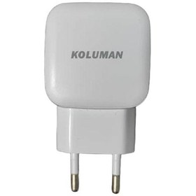 تصویر شارژر دیواری کلومن مدل KC-H705 به همراه کابل تبدیل USB -C koluman