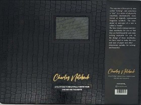 تصویر دفتر طراحی CHARLES NOTEBOOK (کد 612)،(چرم،لب طلایی) 