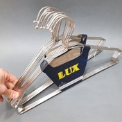 تصویر چوب لباسی چوب رختی فلزی 6عددی چوب لباس لوکس lux چوب لباس رخت آویز رخت اویز 