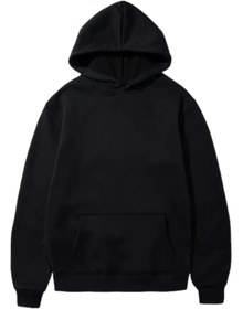 تصویر هودی بیسیک مشکی یونیسکس 