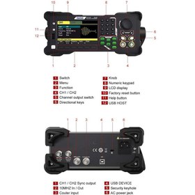 تصویر فانکشن ژنراتور 25MHz دو کاناله هانتک HANTEK HDG3022B ( اصلی ) function generator