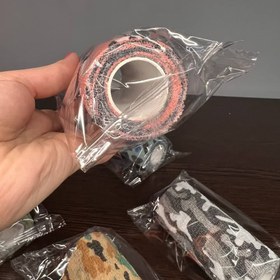 تصویر چسب خود چسب (تیپ) 10 سانتی طرح دار - سبز مختلط چریکی 