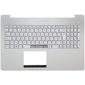 تصویر کیبرد لپ تاپ ایسوس Asus N550 نقره ای-با قاب C-با بک لایت ا Keyboard Laptop Asus N550 With Frame C_Backlighte Keyboard Laptop Asus N550 With Frame C_Backlighte