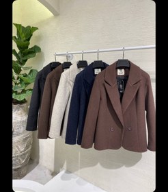 تصویر کت زنانه فوتر بغل چاکدار برند shayverd - سورمه ای / ۱ 