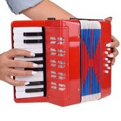 تصویر آکاردئون آموزشی مناسب کودکان رنگ قرمز ACCORDION TOYS RED 