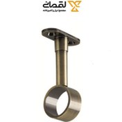 تصویر پایه سقفی گرد لوله استیل 25 ته باز کد N501 نایس NAICE مشکی 