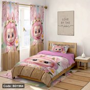 تصویر رو تختی یک نفره طرح لبوبو دخترانه 