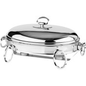 تصویر سوفله بیضی سیلور راکلند مدل لنین سایز بزرگ 3.3 لیتر پایه فلزی پیرکس خارجی 