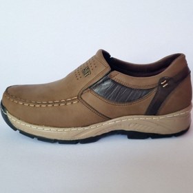 تصویر کفش مجلسی مردانه طبی رنگ زیتونی 