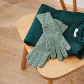 تصویر دستکش پشمی سبز زنانه چیبو 