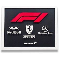 تصویر تابلو سه بعدی طرح فرمول یک 