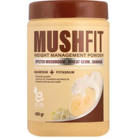 تصویر پودر قارچ صدفی به همراه پودر جوانه گندم و پودر موز ۴۵۰ گرمی 