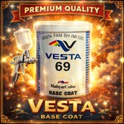 تصویر رنگ یشمی متالیک وستافام مدل 66906 حجم 1 لیتر 