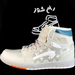 تصویر کتونی نایک جردن 1 لویی ویتون مونوگرام (مستر) Air jordan 1 louis vuitton 