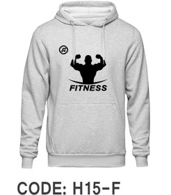 تصویر هودی طوسی دورس داخل کرک طرح بدنسازی fitness کد H115 Gray Duras hoodie inside the crack design of bodybuilding fitness CODE H115