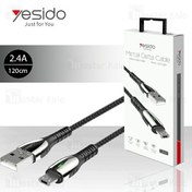 تصویر کابل میکرو یو اس بی یسیدو Yesido CA43 Metal Charging Cable توان 2.4 آمپر 