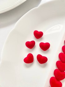 تصویر گیره قفلی قلبی مخملی کارت ده عددی کد ۲۷۴۰ 