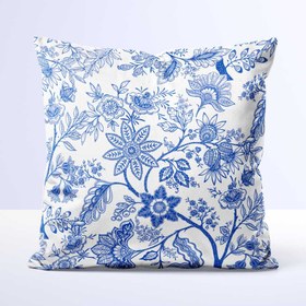 تصویر کوسن طرح گل آبی - کد 80110 زمان آماده سازی یک هفته کاری