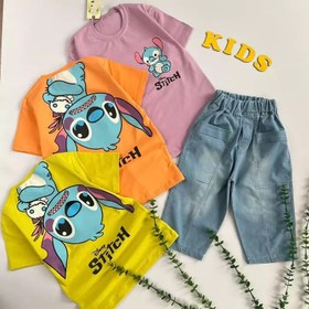 تصویر تیشرت شلوارک پسرانه لی طرح استیج 