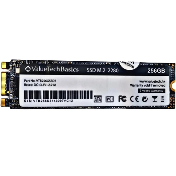 خرید و قیمت هارد SSD ولیوتک SSD M.2 SATA Value Tech 256GB مدل 2280 | ترب
