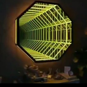 تصویر آینه بینهایت هشت ضلعی(۴۰ سانتی متر) RGB ریموت دار infinity mirror