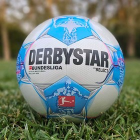 تصویر توپ فوتبال دربی استار پرس Derby Star Bundesliga Ball 5 White Blue Pink 