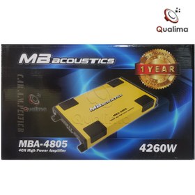 تصویر آمپلی‌ فایر ام‌ بی آکوستیکس مدل MBA-4805 - فروشگاه اینترنتی بازار سیستم ا MB Acoustics MBA-4805 Car Amplifier MB Acoustics MBA-4805 Car Amplifier