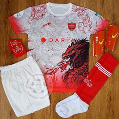 تصویر کیت ۶ تیکه فوتبالی پسرانه پرسپولیس طرح دراگون 