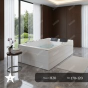تصویر وان حمام و جکوزی سارین مدل H20 سایز ۱۷۰*۱۲۰ 