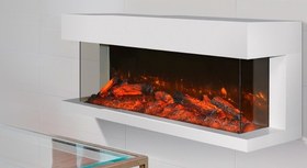 تصویر شومینه برقی سه بعدی طول 160 سانتی متر 160 cm long 3d electric fireplace