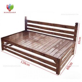 تصویر تخت سنتی چوبی 60*120 کد 275 