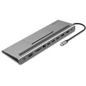 تصویر داک استیشن 11 پورت USB-C لنشن Lention مدل C95 خاکستری 