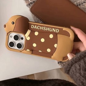 تصویر قاب آیفون سیلیکونی سگ سوسیسی Dachshund قاب آیفون سگ Dachshund