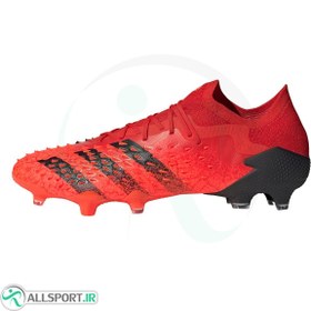 تصویر کفش فوتبال آدیداس پردیتور طرح اصلی Adidas Predator Freak .1 Low FG Red Black 