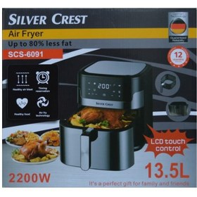 تصویر سرخکن 13.5 لیتری سیلور کرست مدل SCS_6091 Air Fryer SLIVER CRIEST SCS_6091