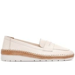 تصویر چرمی زنانه رنگ بژ Loafer 24Sfd4112Ft دریمود Derimod 