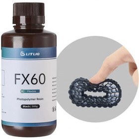 تصویر رزین FX60 منعطف رزیون رنگ سیاه Resione LITLIQ FX60 Flexible Resin 