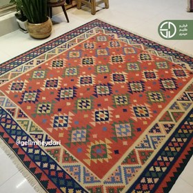 تصویر گلیم دستباف 4متری آنتیک مدل قشقایی کد 13789 antique qashqai kilim