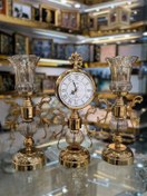 تصویر ست ساعت و شمعدان طلایی 9010 