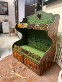 تصویر شلف چوبی رومیزی آشپزخانه 