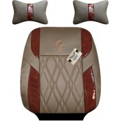 تصویر روکش صندلی چرمی خودرو سوشیانت مدل G مناسب برای سمند به همراه پشت گردنی 
