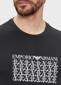 تصویر تیشرت مردانه آرمانی اورجینال مشکی Emporio Armani 211818 4R468 36021 