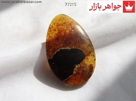 تصویر نگین کهربا بولونی لهستان اشکی درشت کد 71315 