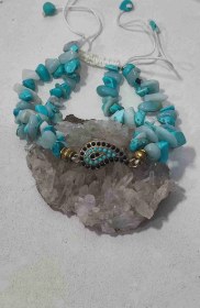 تصویر دستبند طرح فیروزه کد 2 