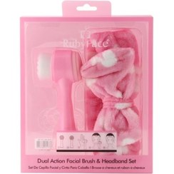 تصویر ست فیس براش و هدبند حوله ای مدل Meiu Star 