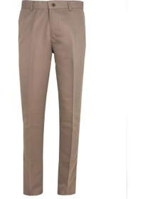 تصویر شلوار کتان کلاسیک مردانه به رنگ زمین برند varetta Men's Earth Color Linen Classic Cut Trousers