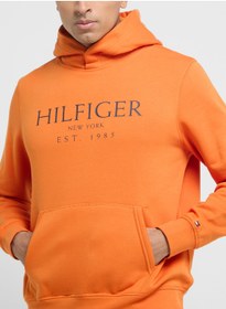 تصویر هودی با جزئیات جیب لوگو برند Tommy Hilfiger Logo Pocket Detail Hoodie