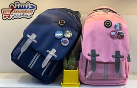 تصویر کیف مدرسه فانتزی دخترانه و پسرانه (کوله پشتی) پیکسل دار کد 495 BACKPACK code 005