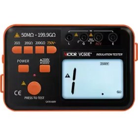 تصویر میگر دیجیتال ویکتور VC60E | خرید (دقت بالا) + قیمت عالی Victor VC60E Digital Insulation Resistance Tester (Megger)