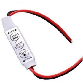 تصویر کنترلر دیمر فلاشر آدامسی تک کانال 3key بدون ریموت Mini flasher dimmer 1channel controller